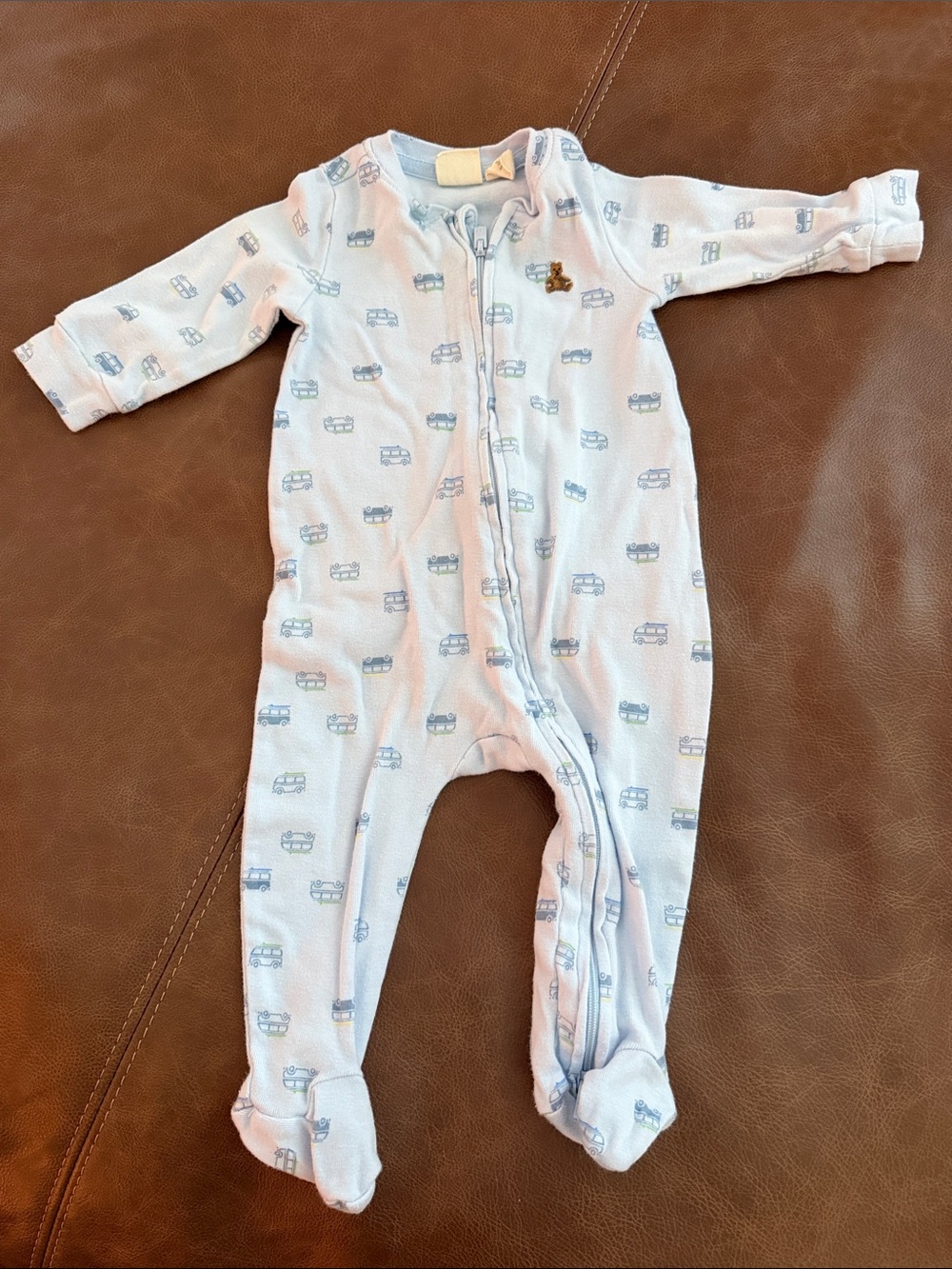 GAP Blue Footed One-Piece with Car Print
